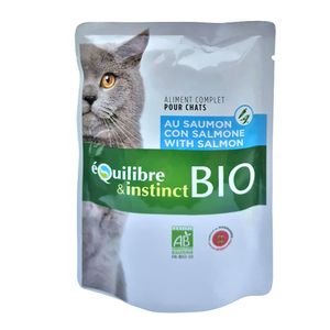 Hrana Bio la plic pentru pisici Equilibre&Instinct cu somon si legume, 100 g