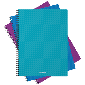 Caiet matematica ErichKrause 60 file, format A4, coperta plastic striata, diverse culori