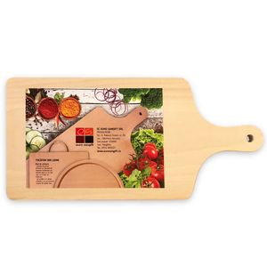 Tocator cu maner Euro Sangift, din lemn, 33.5 X 13.5 cm