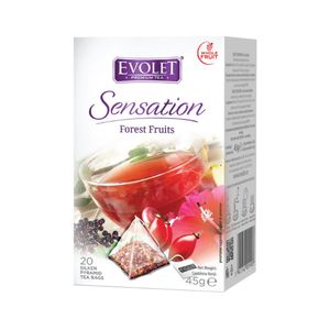Ceai Evolet Sensation cu aroma de fructe de padure, 20 x 2.25 g