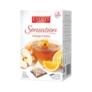 Ceai Evolet Sensation cu aroma de portocale, 20 x 2.25 g