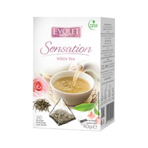 Ceai piramida Evolet alb si trandafiri, 20 x 2.25 g