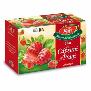 Ceai Fares cu capsuni si fragi 40 g / 20 de plicuri