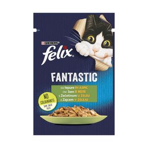 Hrana umeda pentru pisici cu iepure in aspic Felix Fantastic, 85g