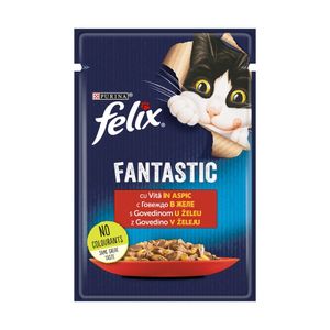 Hrana umeda pisici Felix Fantastic, vita in aspic, 85g