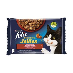 Hrana umeda pentru pisici Felix Fantastic, selectie legume, 4 x 85g