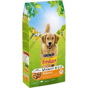 Hrana uscata caini Purina Friskies Balance cu pui si legume,  2.4kg