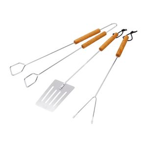 Set 3 unelte BBQ cu maner de lemn Garden Star