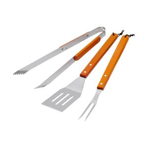 Set 3 unelte bbq cu maner de lemn Garden Star