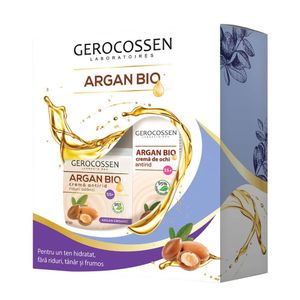 Pachet pentru cadou Gerocossen Argan Bio cu crema antirid 55+ si crema de ochi