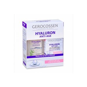 Set cadou pentru femei: crema antirid si apa micelara Gerocossen Hyaluron, 350ml