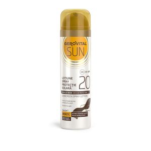 Lotiune spray protectie solara Gerovital Sun SPF20, 150ml
