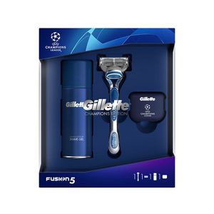 Set pentru cadou Gillette Fusion5 Aparat de ras + Gel de ras Sensitive 75 ml + husa de voiaj