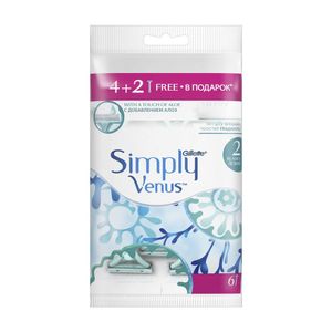 Aparat de ras de unica folosinta Gillette Simply Venus2, 4+2 buc