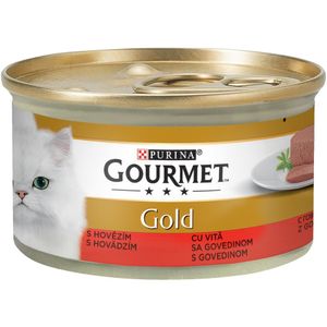 Hrana umeda pentru pisici Purina Gourmet Gold Mousse cu vita, 85 g