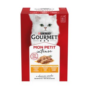 Hrana umeda pentru pisici Purina Gourmet Mon Petit cu pui, rata, curcan in sos, 6 x 50 g