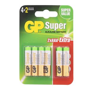 Pachet baterii alcaline GP Super tip AAA 6 bucati