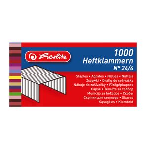 Agrafe capsator Herlitz, 24/6, 1000 bucati