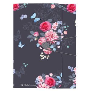Dosar mapa A4, inchidere cu elastic, Motiv ladylike flowers