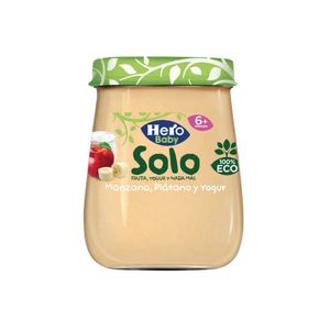 Desert bio Hero Baby solo - iaurt cu mere si banane, 120 g