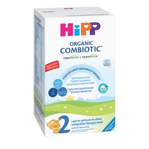 Lapte praf Hipp 2 Eco Combiotic imbogatit cu Omega 3 300g