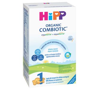 Lapte praf Hipp 1 Organic Combiotic cu fibre dietetice 300g