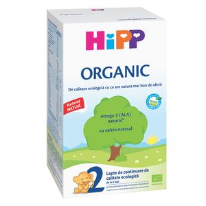 Lapte praf Hipp 2 Organic cu nutrienti esentiali 300g