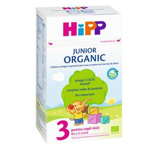 Lapte de crestere Hipp Organic 3, 1+ani, 500g