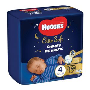 Scutece chilotel de noapte Huggies Elite Soft Overnight Pants marimea 4, 9-14kg, 19 bucati