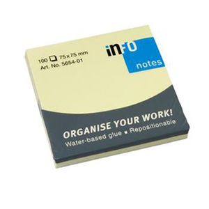Notite adezive Info notes, 75 x 75 mm, diverse culori