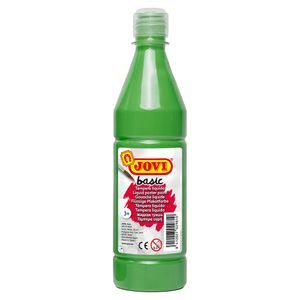 Tempera lichida Jovi in recipient din plastic, 500 ml, culoare verde deschis