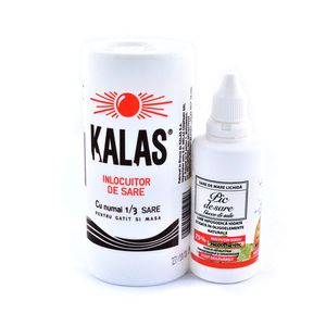 Inlocuitor de sare Kalas 250 g + sare de mare lichida 50 ml