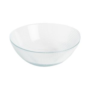 Bol pentru salata Venice din sticla transparenta, cu model, 23 cm