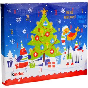 Pachet selectie de ciocolata Mix Kinder Chocolate Happy Advent calendar, 127 g