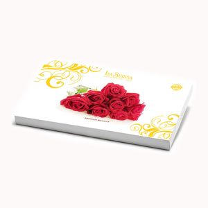 Cutie pentru cadou cu bomboane de ciocolata La Suissa Trandafirii Rosii, 270 g
