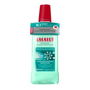 Apa de gura cu actiune multibacteriana Lacalut Protectie Anti-tartru 500 ml