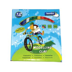 Plastilina Lambo School cu 12 culori, 200g