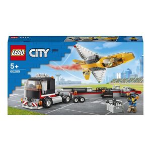 LEGO City Great Vehicles - Transportor de avion cu reactie pentru spectacol aviatic 60289, 281 piese
