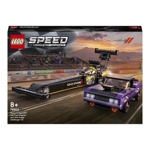 LEGO Speed Champions - Mopar Dodge//SRT Top Fuel Dragster si Dodge Challenger T/A 197 76904, 627 piese