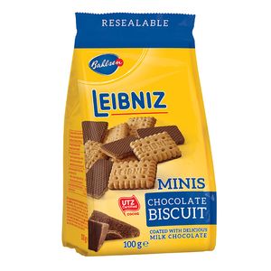 Biscuiti cu glazura de ciocolata Leibniz mini choco, 100 g
