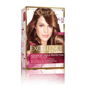 Vopsea de par permanenta L'Oreal Excellence Creme 6.35 Light Amber