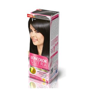 Vopsea permanenta pentru par Loncolor Ultra, 1 Negru