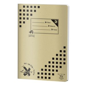 Caiet capsat Pigna Basic cu 60 de file A4, velin, diverse culori