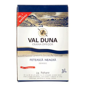 Vin Val Duna rosu demisec, Feteasca Neagra 3 l