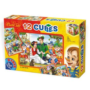 Joc educativ Alfabetar 12 Cuburi D-Toys