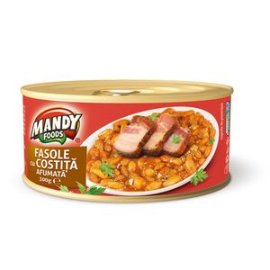 Fasole cu costita afumata Mandy, 300g