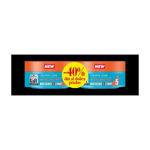 Ceara modelatoare pentru par Taft Looks Creative Look, fixare ultra puternica, pachet 1+1-40%