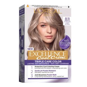Vopsea permnanenta Excellence Cool Creme 8.11 Ultra Ash Light Blonde, 192 ml