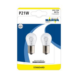 Set 2 becuri camion Narva P21W 24V 21W BA15s pentru semnalizare