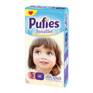 Scutece Pufies Sensitive, marimea 5, 11 - 20 kg, 48 bucati